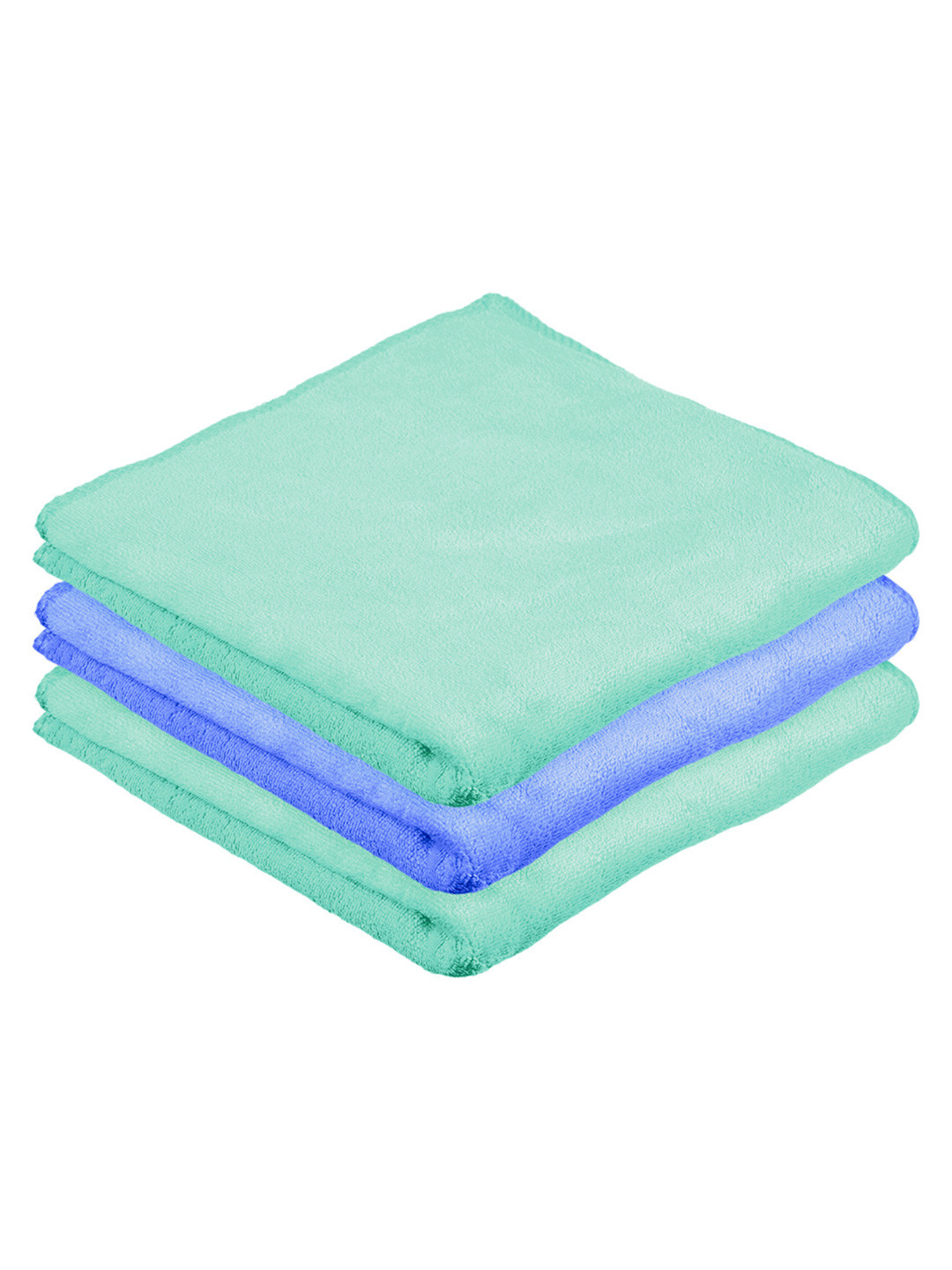 

Kuber Industries Blue & Green 3 Pcs Super-Absorbent Microfiber Kitchen Towels
