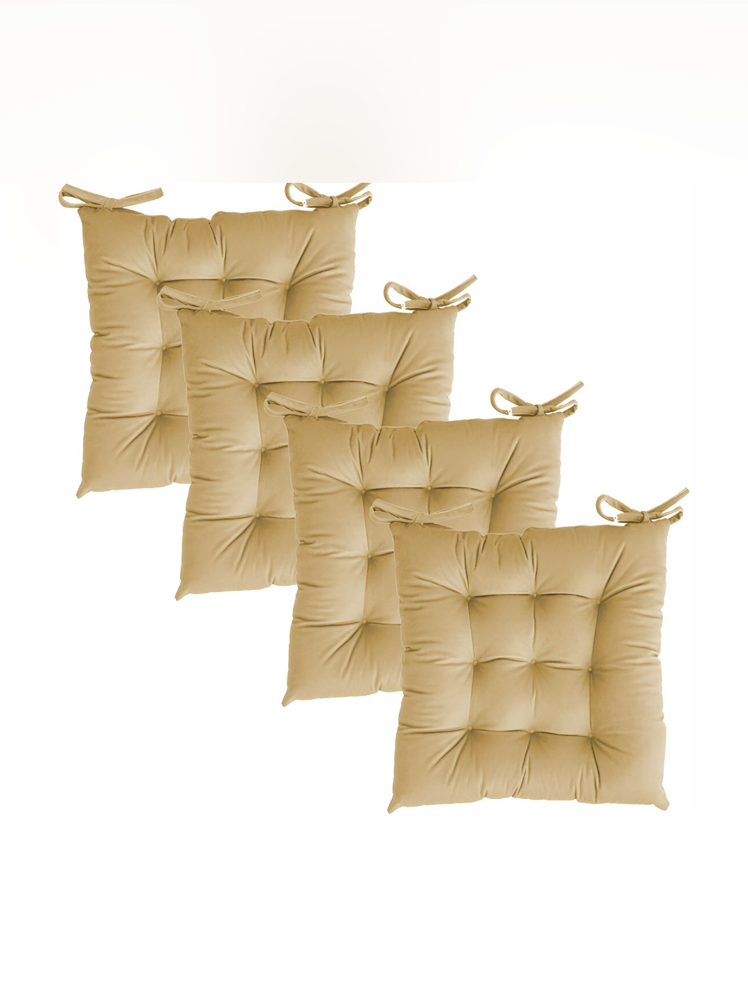 

Texlux 4 Pieces Beige Square Chair Pads