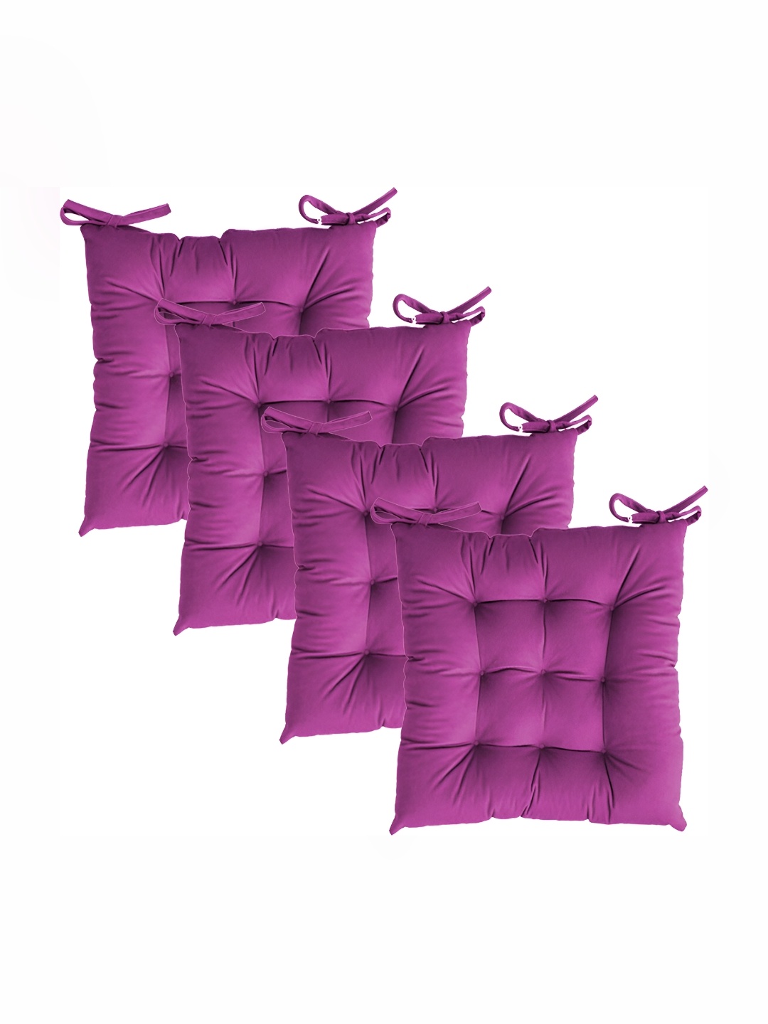 

Texlux 4 Pieces Purple Square Chair Pads