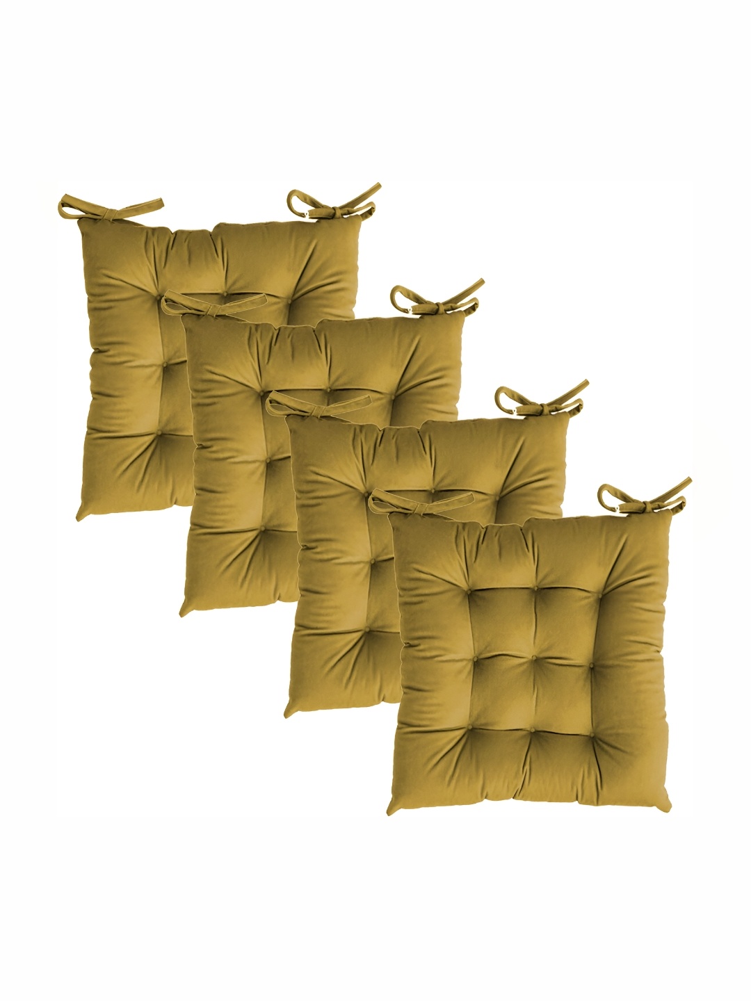 

Texlux 4 Pieces Olive Green Square Chair Pads