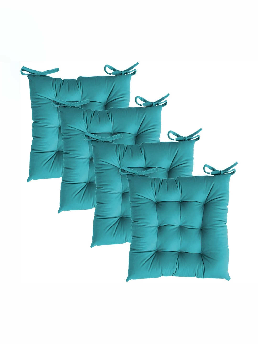 

Texlux Blue 4 Pieces Quilted Chair Pads