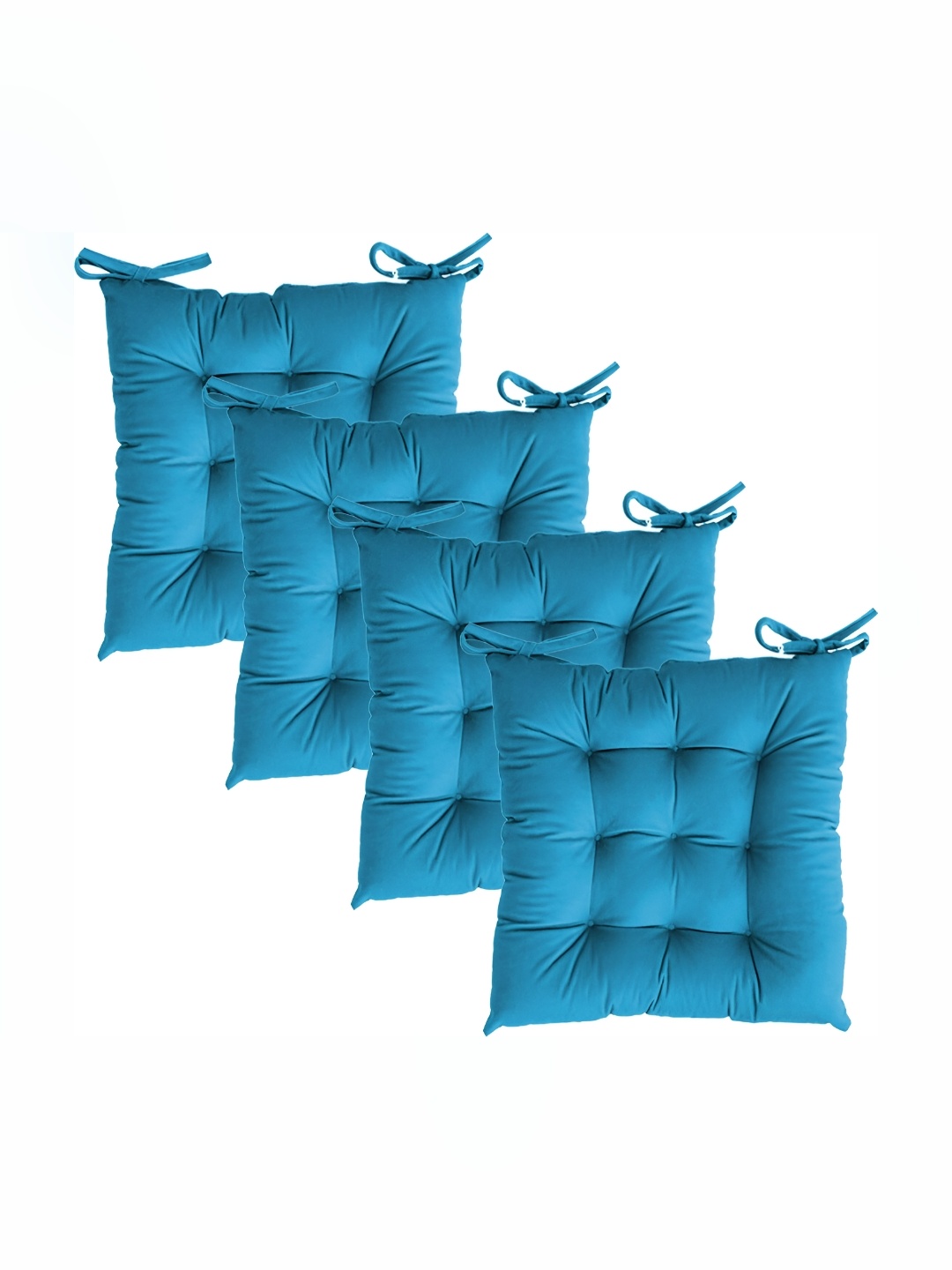 

Texlux Blue 4 Pieces Quilted Chair Pads