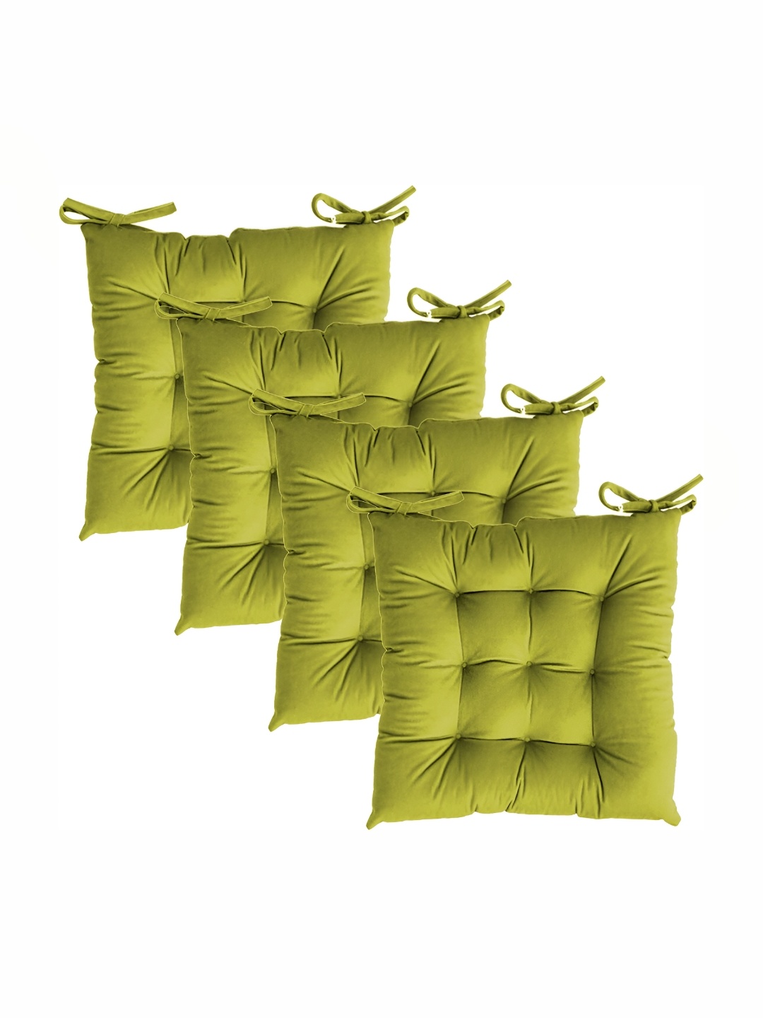 

Texlux Green 4 Pieces Quilted Chair Pads