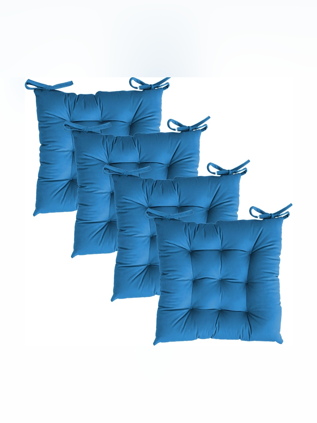 

Texlux Blue 4 Pieces Quilted Chair Pads