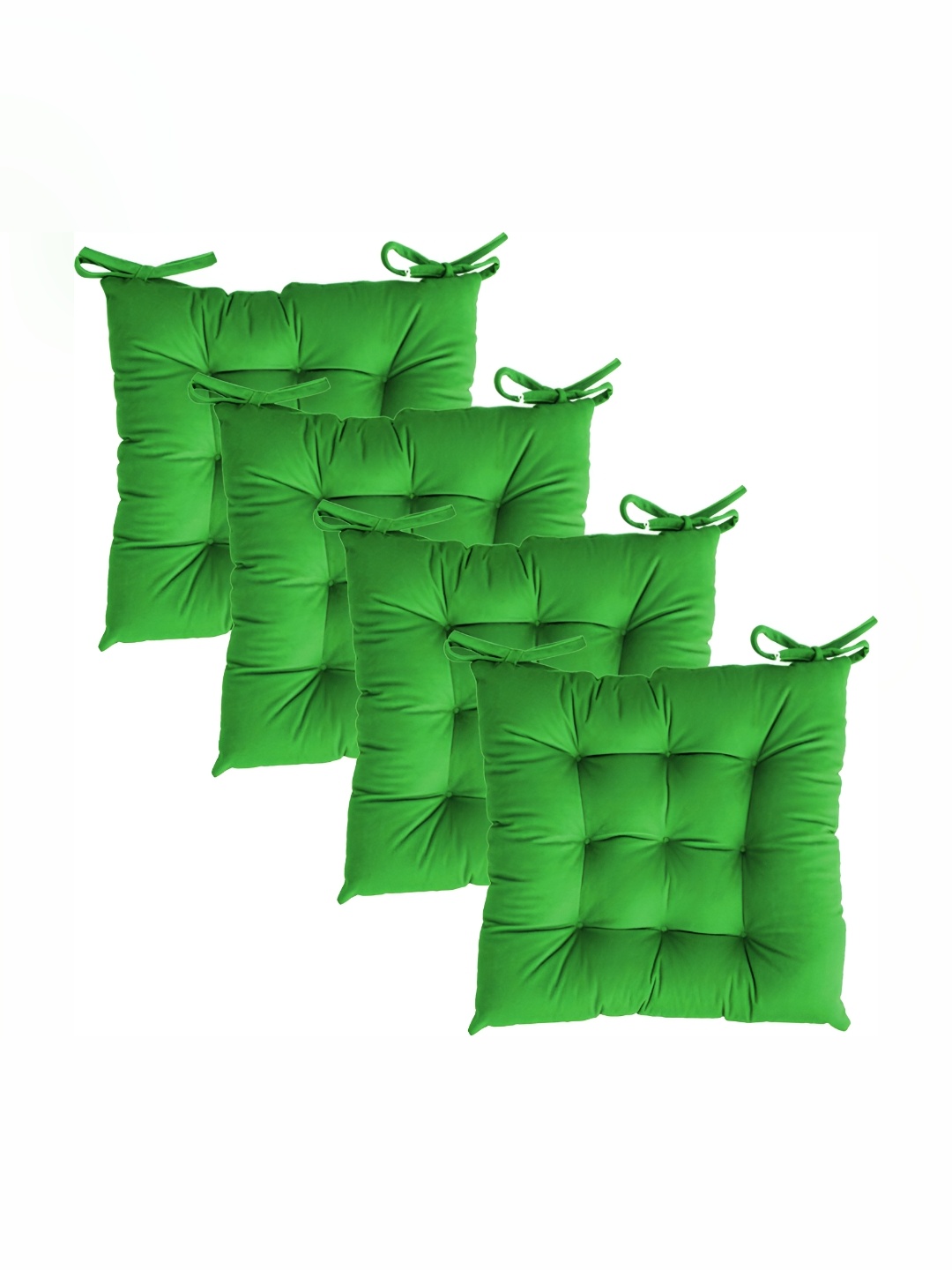 

Texlux Green 4 Pieces Quilted Chair Pads