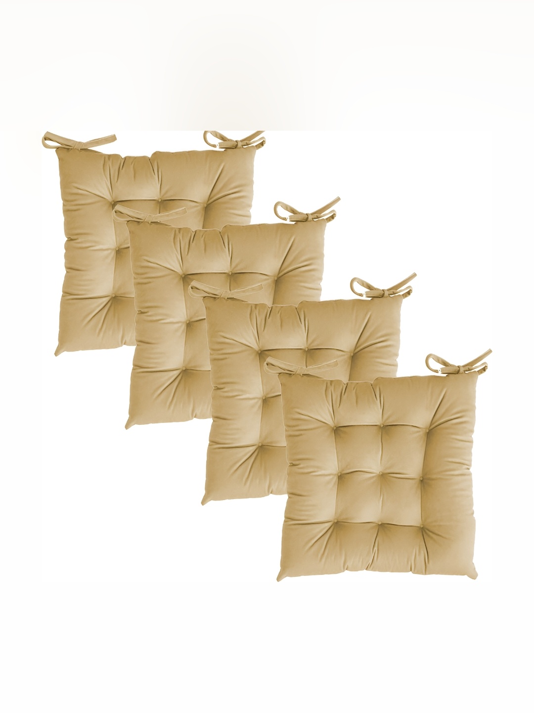 

Texlux Beige 4 Pieces Quilted Chair Pads