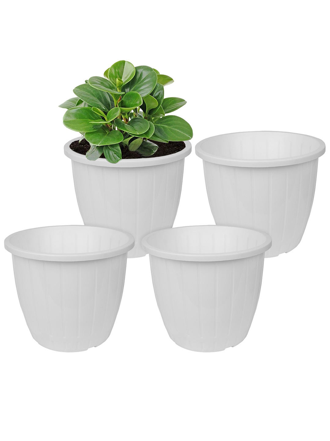

Kuber Industries White 4 Pcs Flower Planters
