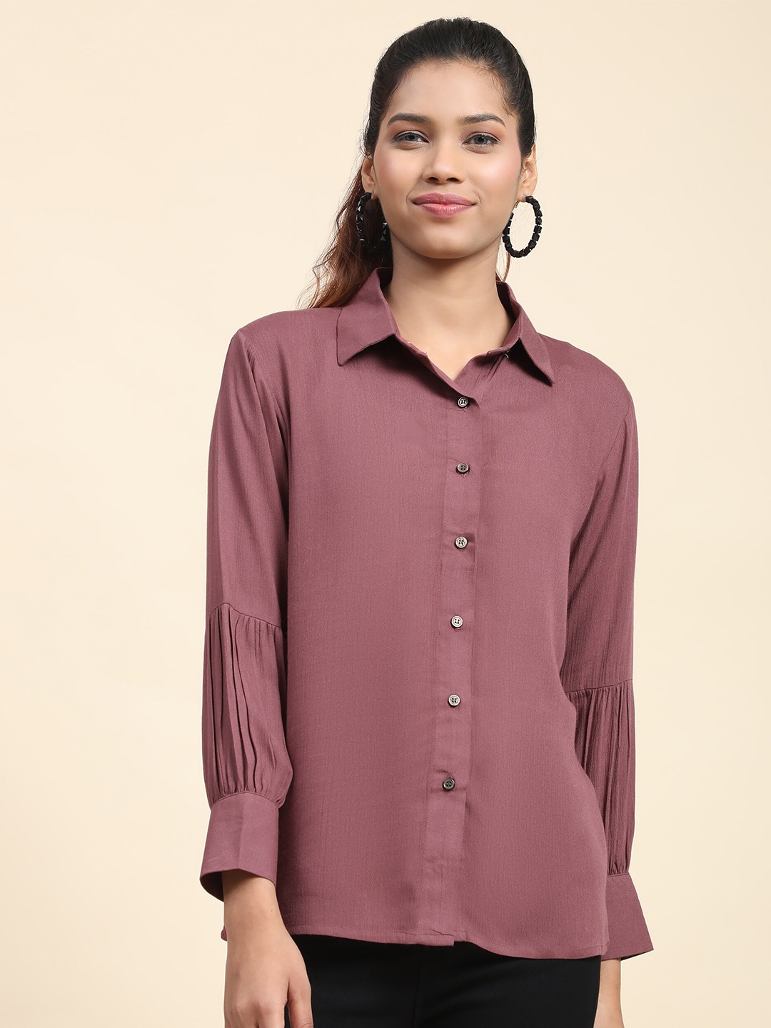 

BAESD Comfort Spread Collar Formal Shirt, Mauve