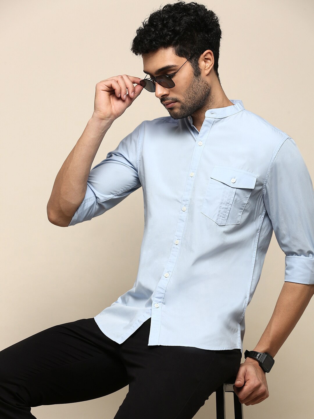 

INVICTUS Sport Slim Fit Cotton Casual Shirt, Blue