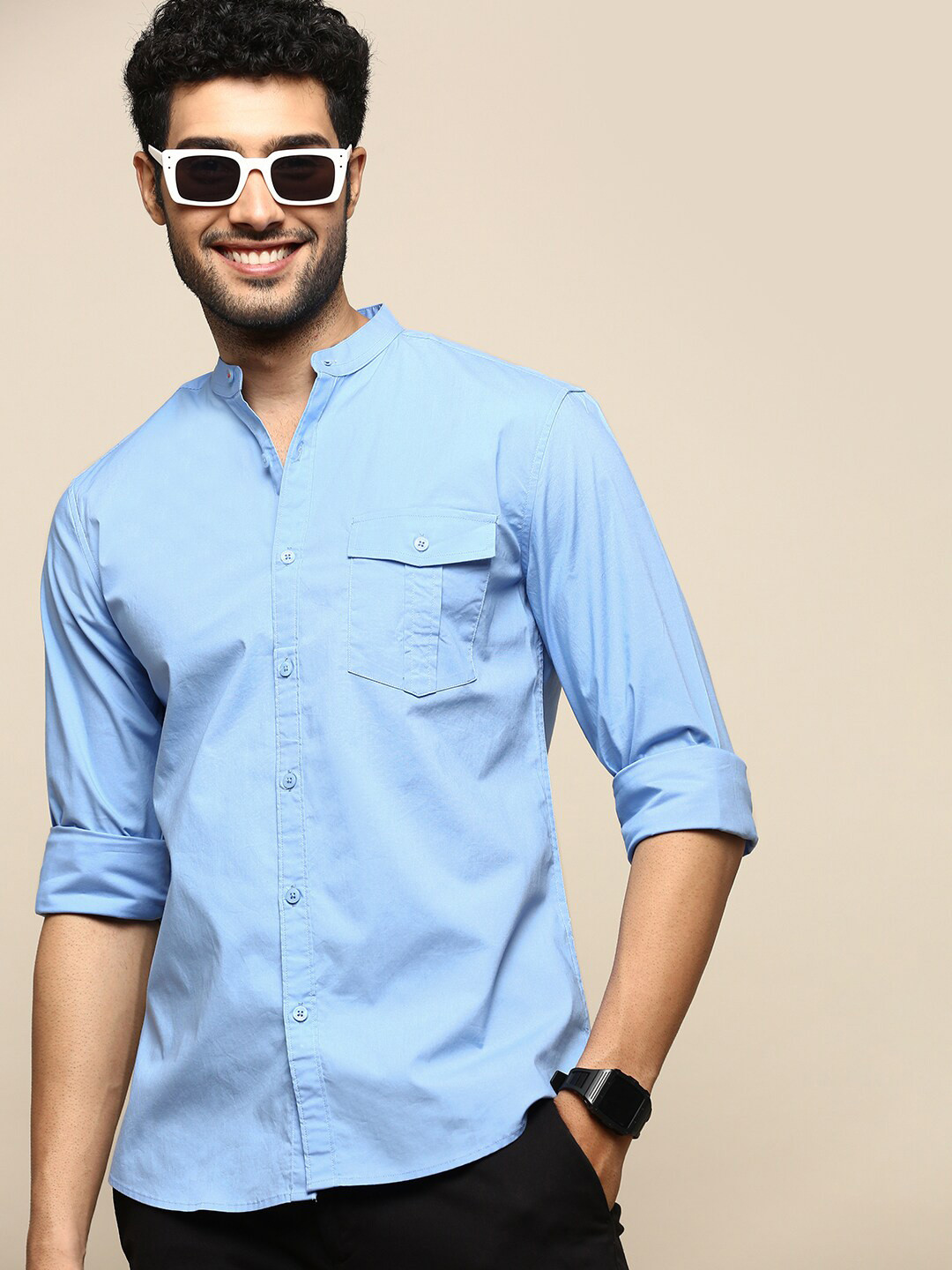 

INVICTUS Sport Slim Fit Cotton Casual Shirt, Blue