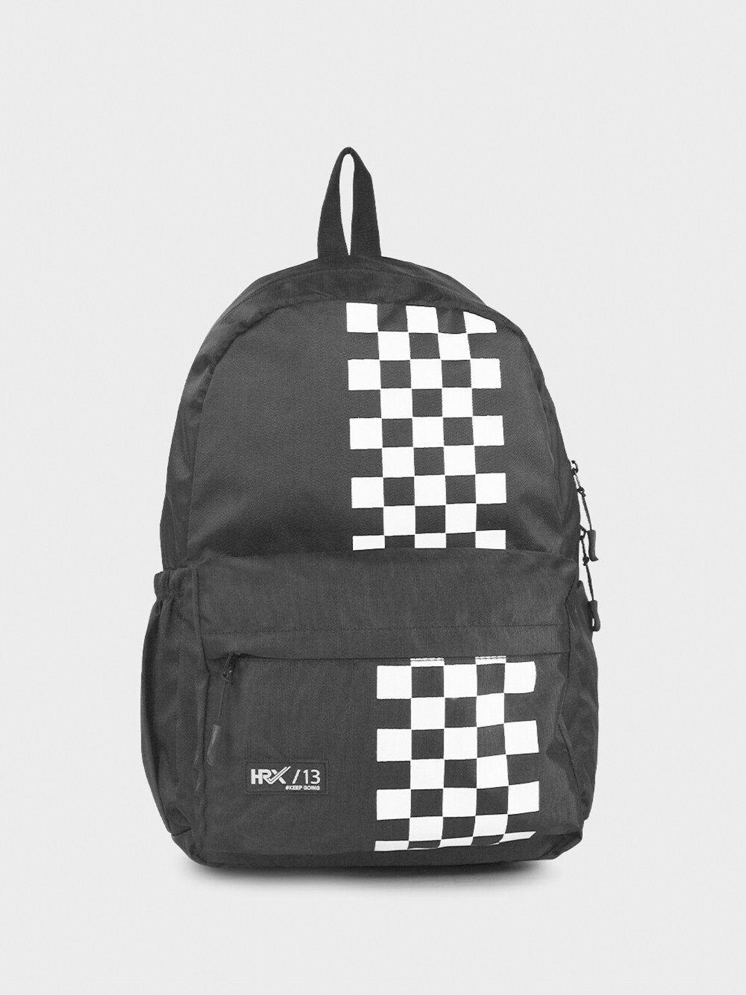 

HRX by Hrithik Roshan Unisex Checked Backpack, Black