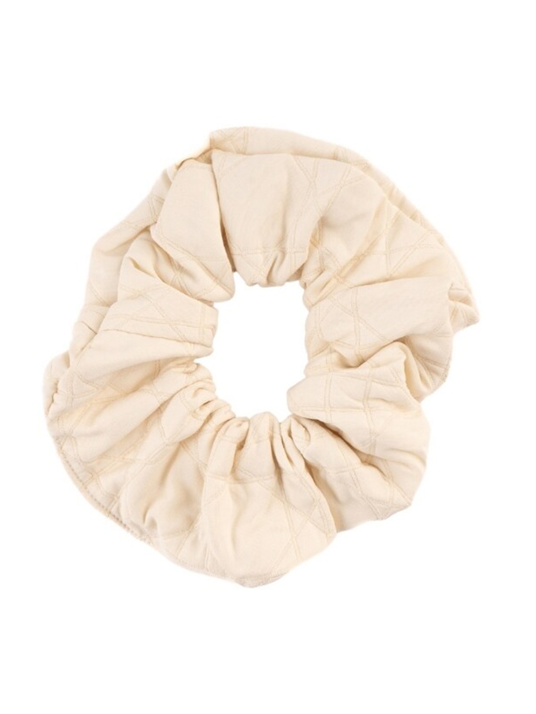 

Lulala Checked Ponytail Holders, Cream