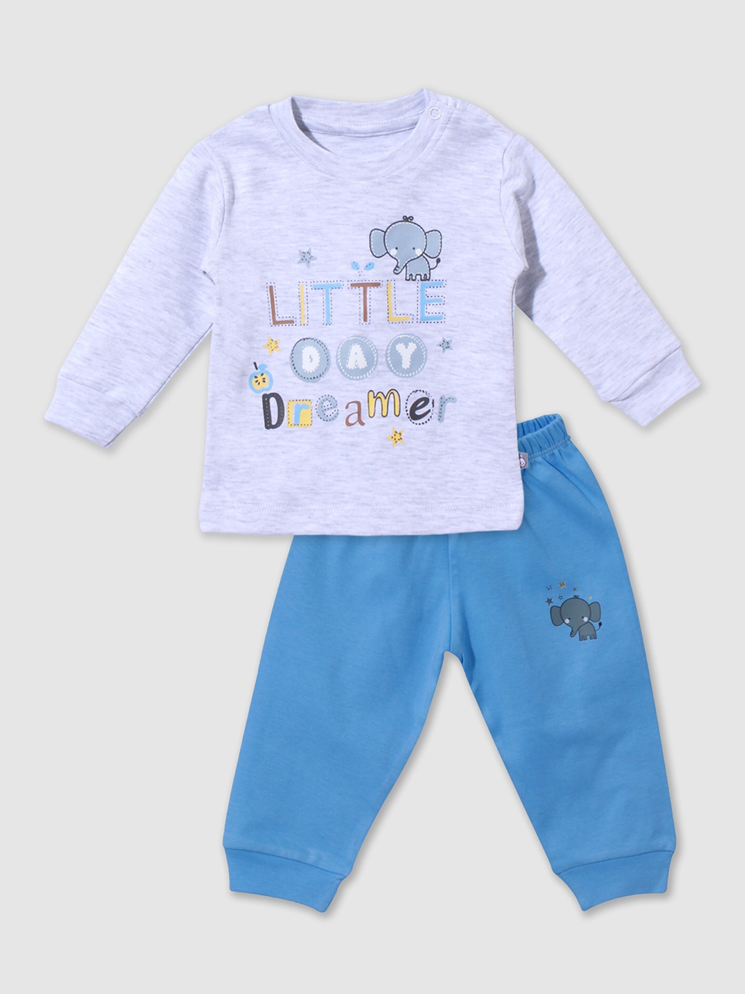 

Moms Love Infants Boys Printed Pure Cotton Sweatshirt With Joggers, Purple
