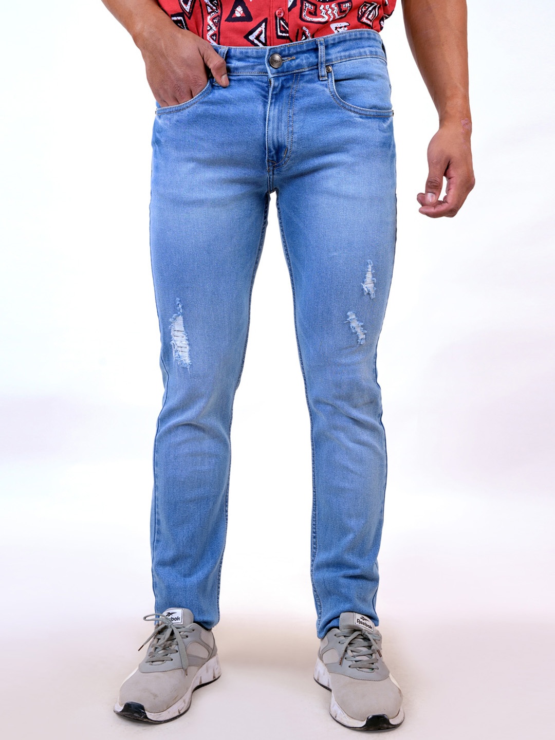 

Pontiac Men Mid Rise Cotton Jeans, Blue
