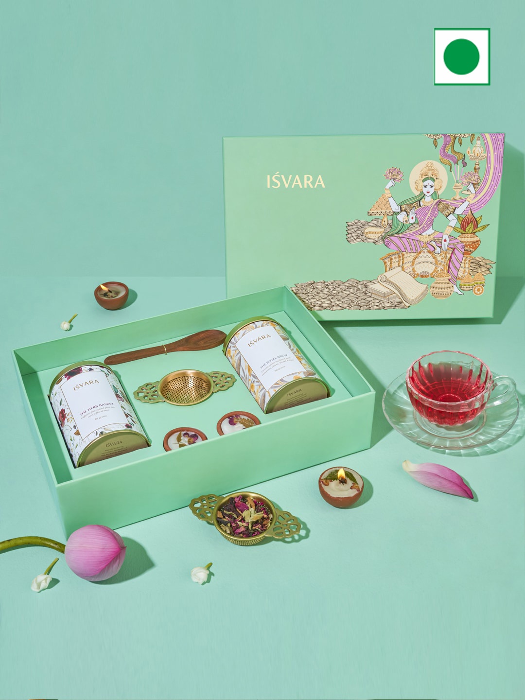 

ISVARA Prosperity Gift Set 1020 gm, Turquoise blue