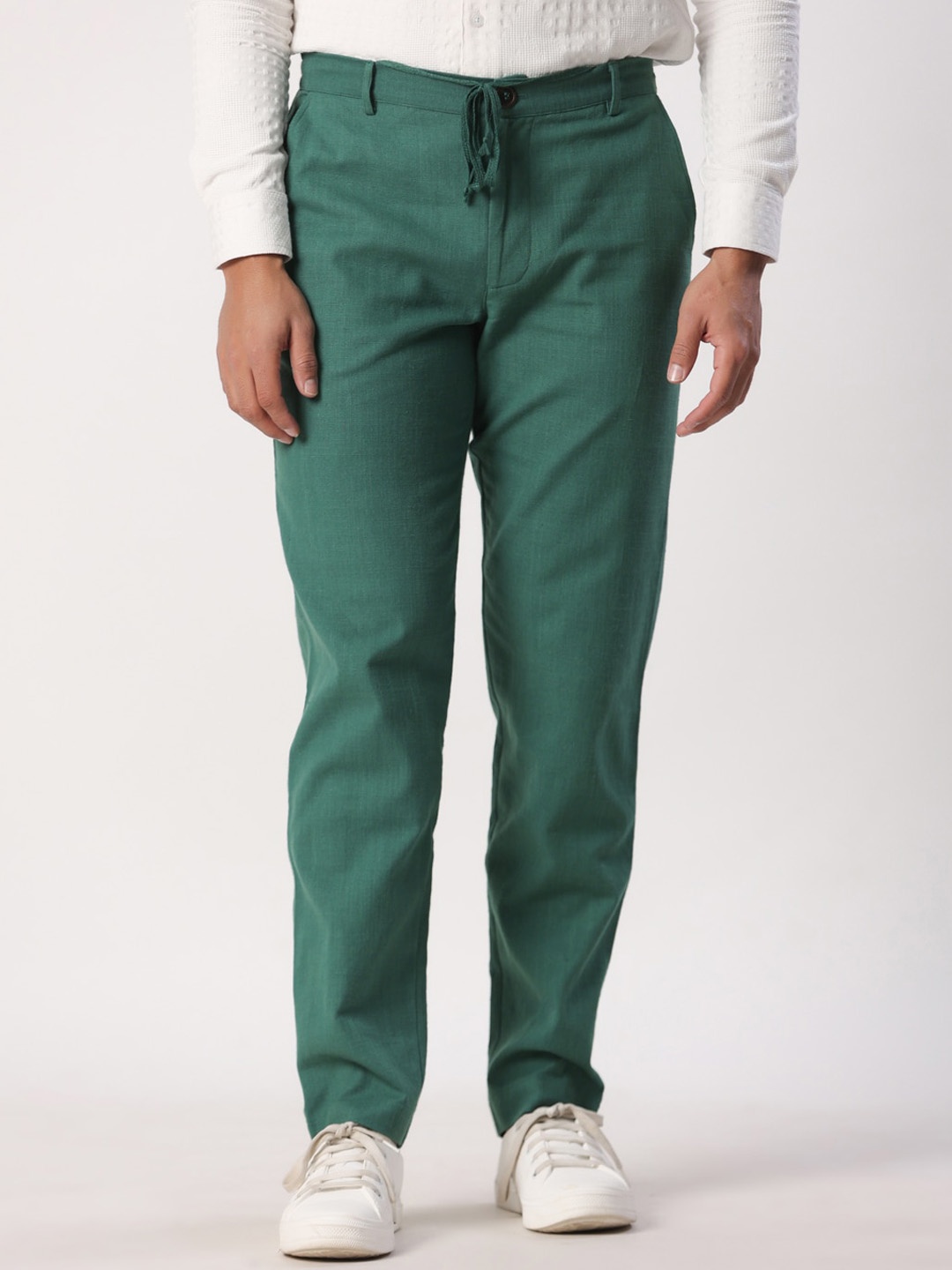 

Tistabene Men Smart Mid Rise Chinos, Green