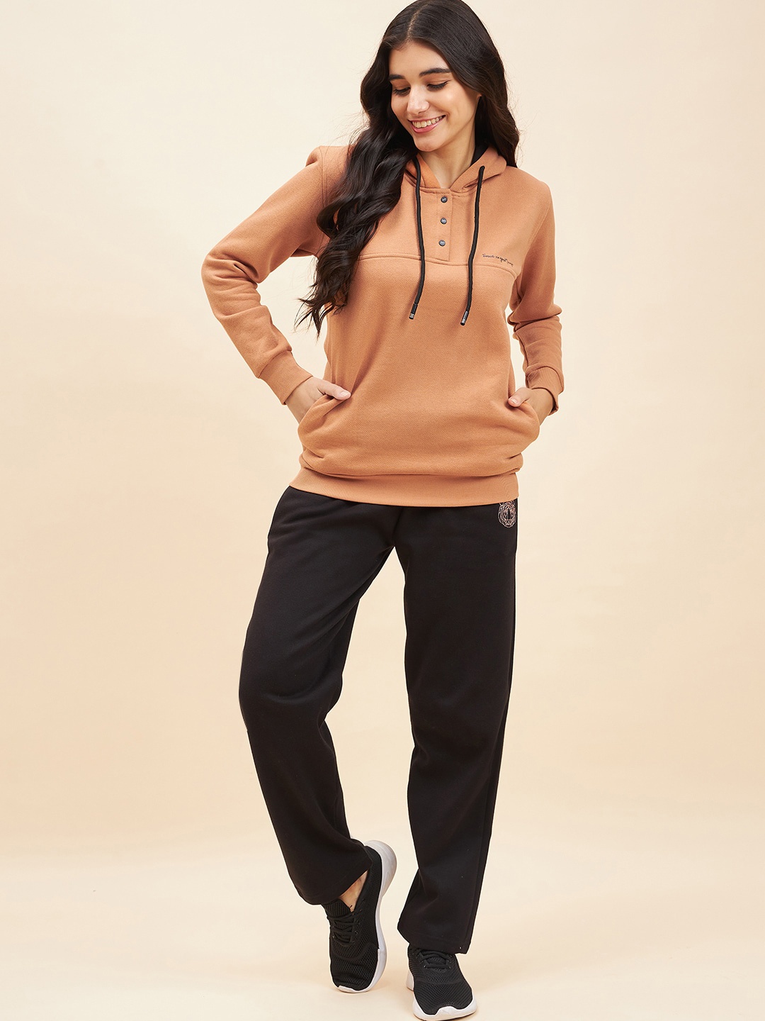 

ETC Rust & Black Hooded Fleece Sweatshirt With Trouser