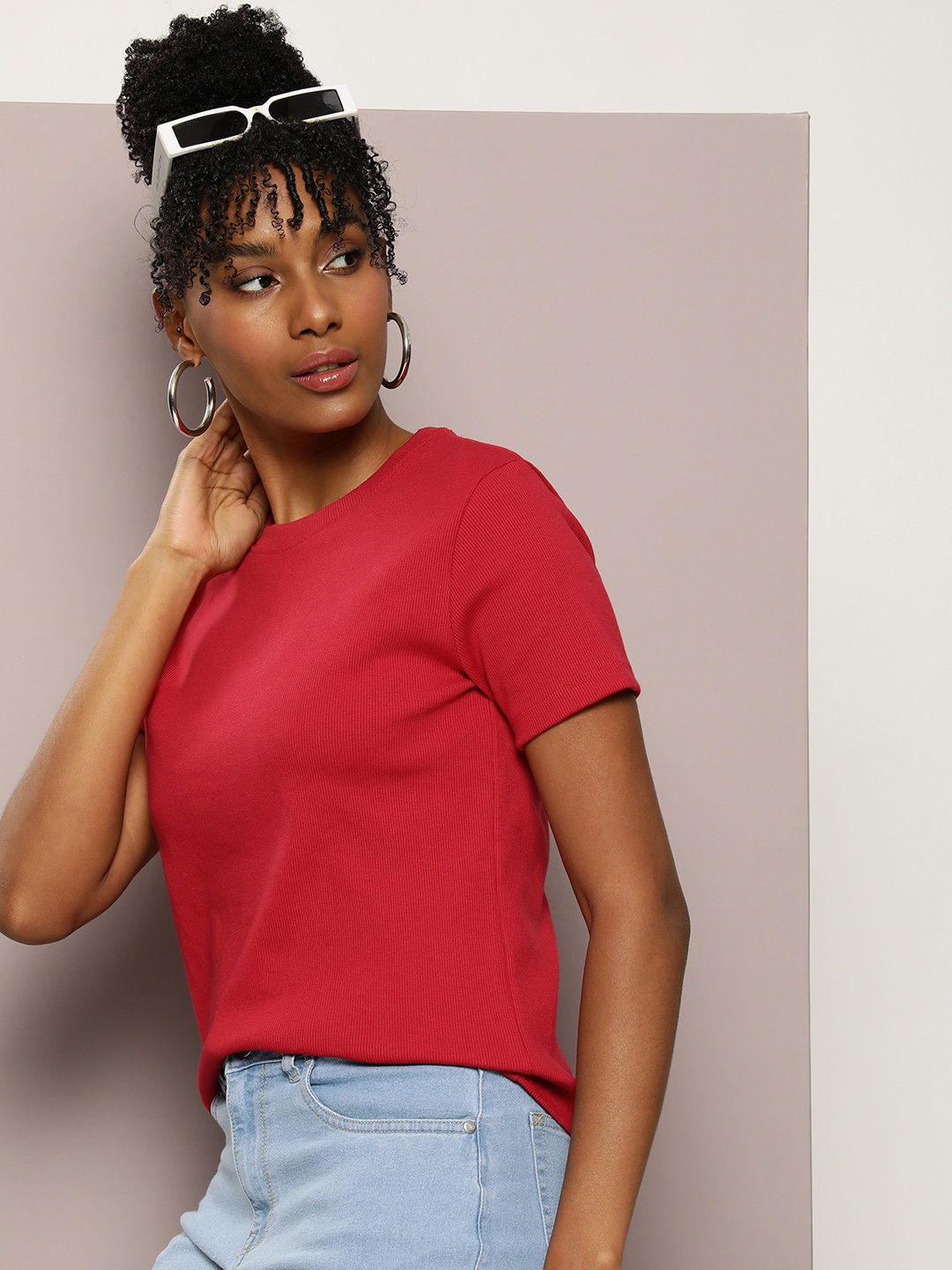 

Kook N Keech Ribbed T-shirt, Red