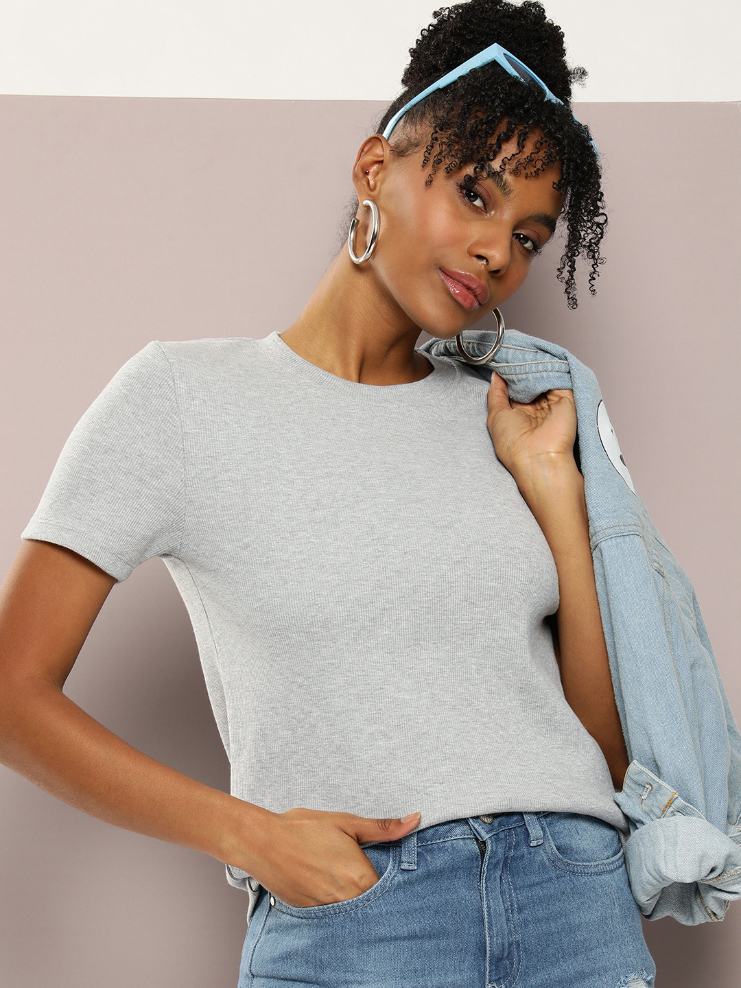 

Kook N Keech Ribbed T-shirt, Grey