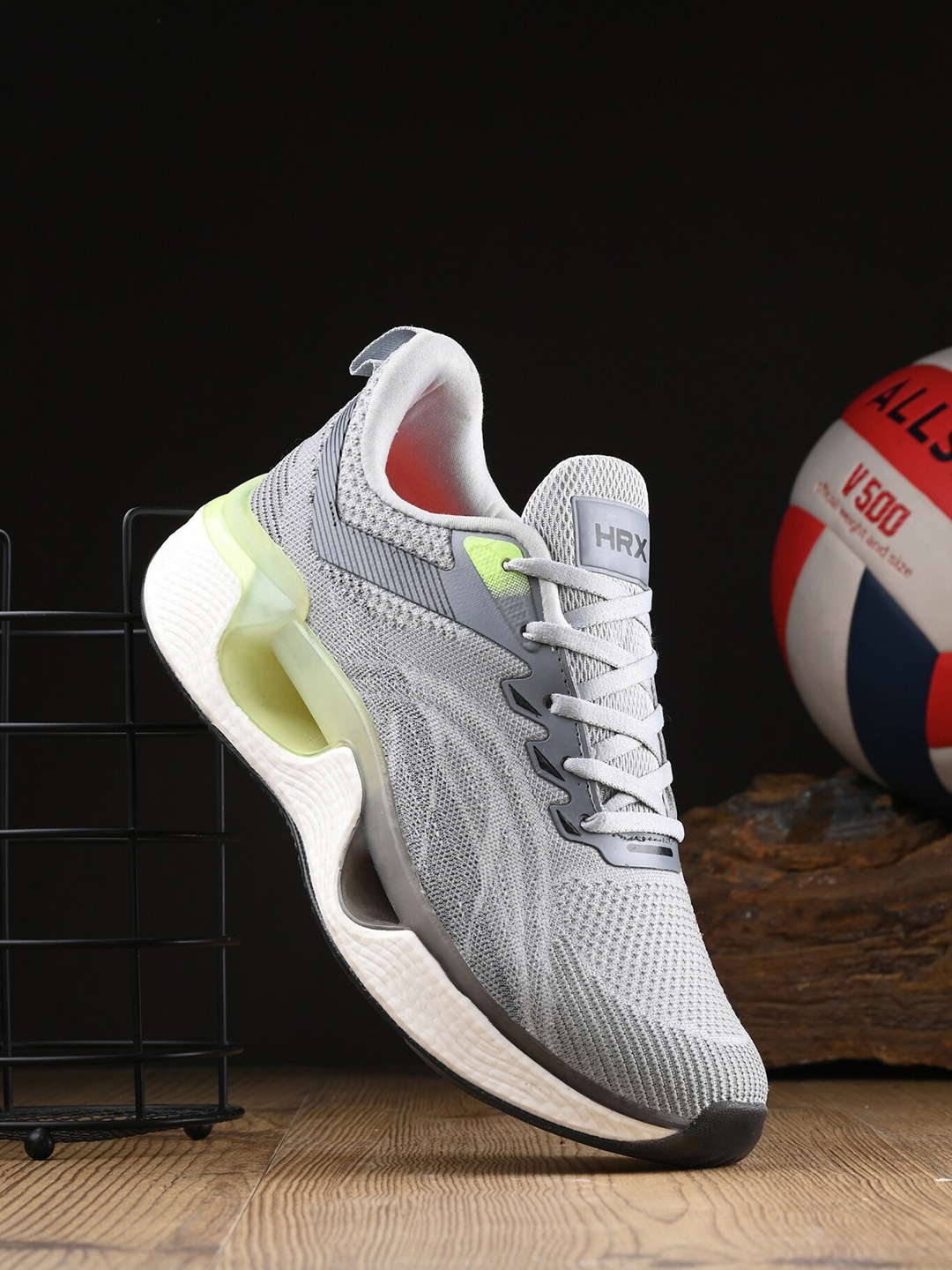 

HRX by Hrithik Roshan Men Aircube Lightweight Running Shoes, Grey