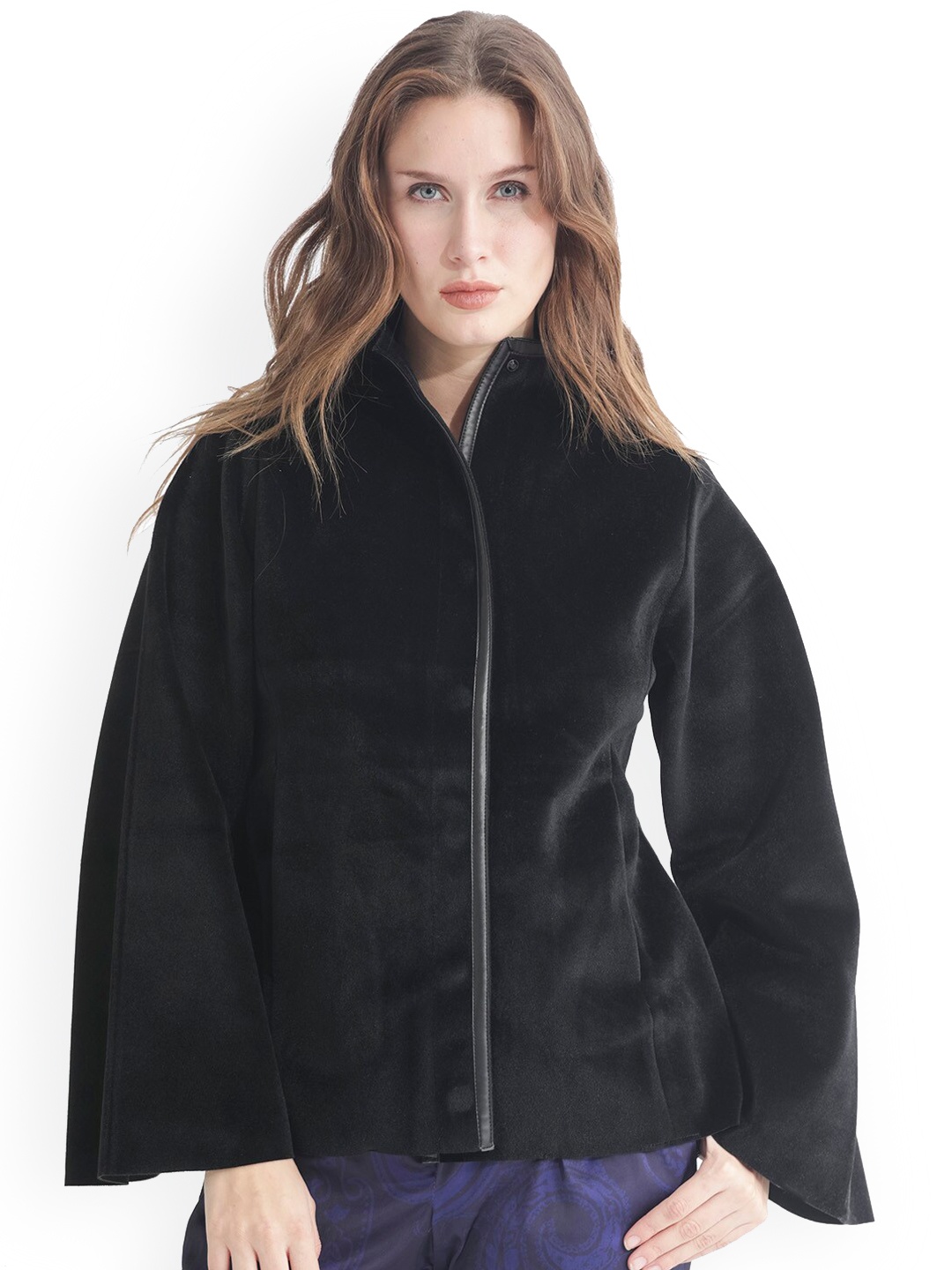 

RAREISM Mock Collar Tailored Jacket, Black