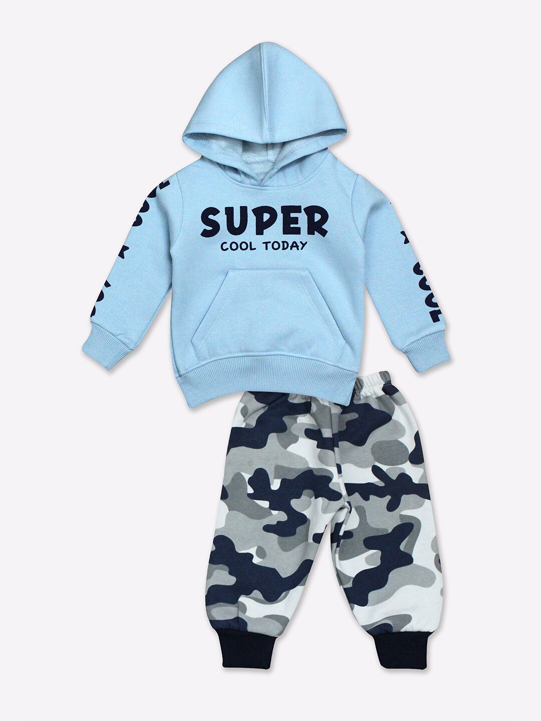 

Moms Love Infants Boys Printed Sweatshirt With Trousers, Blue