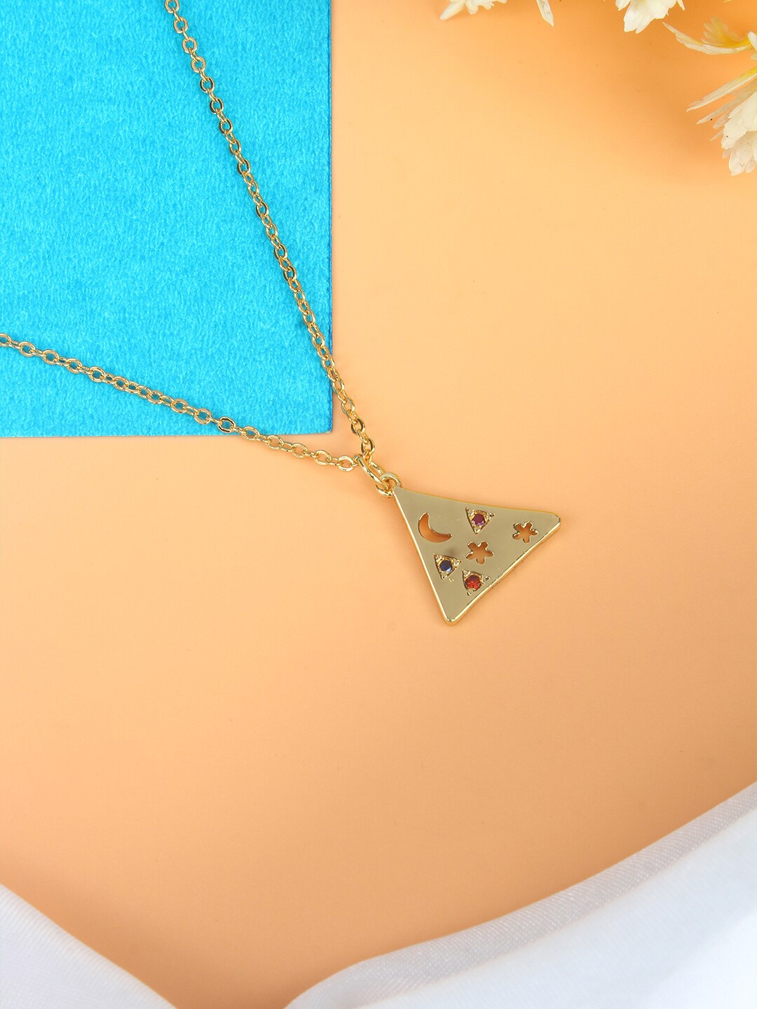 

Stylecast X KPOP Gold-Plated Cubic Zirconia Studded Necklace & Pendant