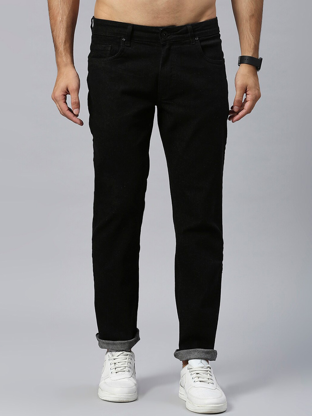 

The Roadster Lifestyle Co. Men Mid-Rise Super Slim Fit Stretchable Jeans, Black