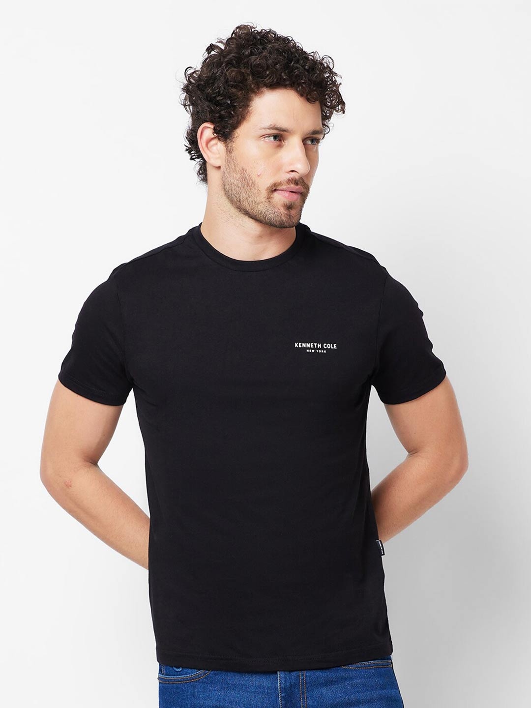 Kenneth Cole Pure Cotton Slim Fit T-shirt, Black