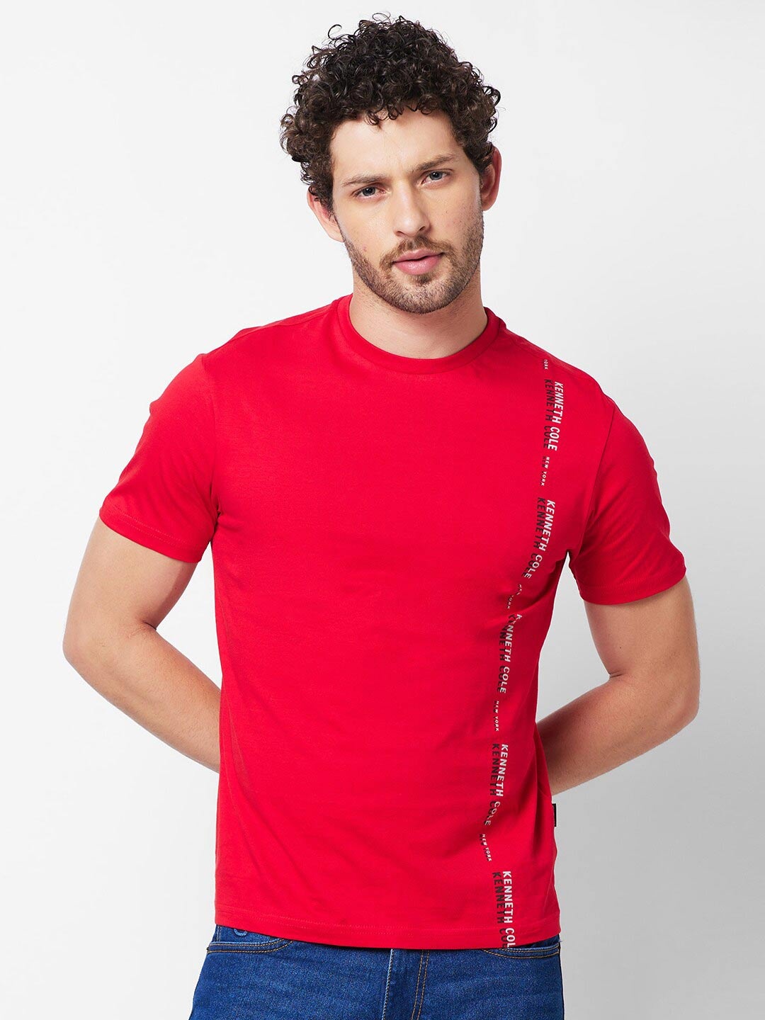 Kenneth Cole Pure Cotton Slim Fit T-shirt, Red