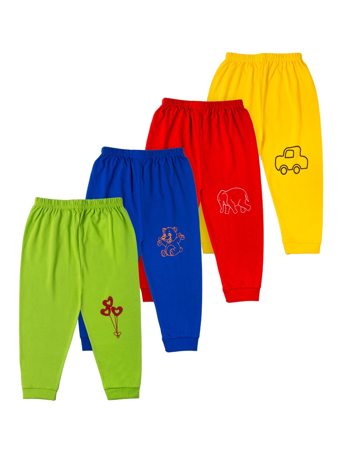 

BAESD Infants Pack Of 4 Cotton Joggers, Red