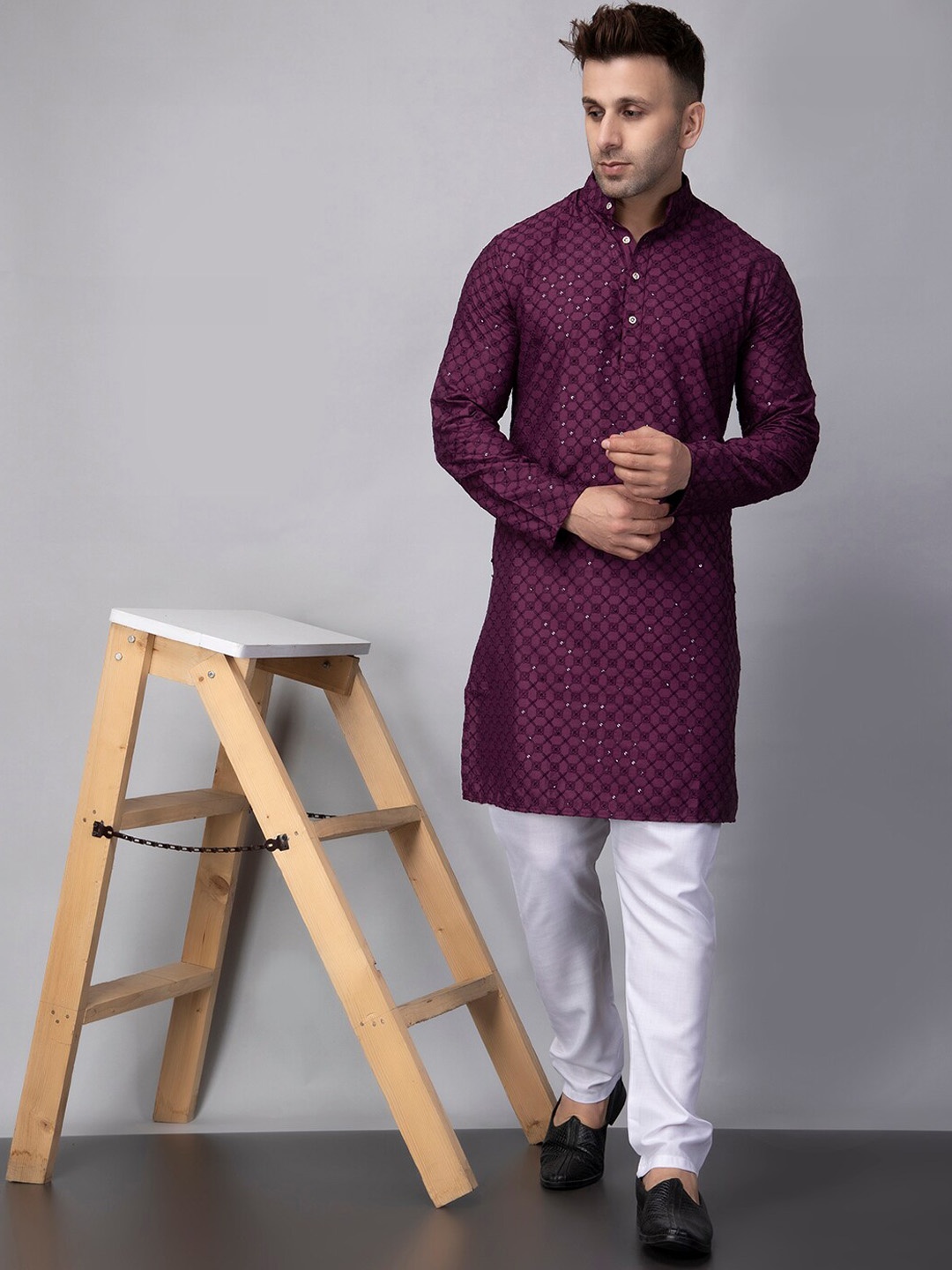 

hangup plus Regular Kurta with Pyjamas, Purple