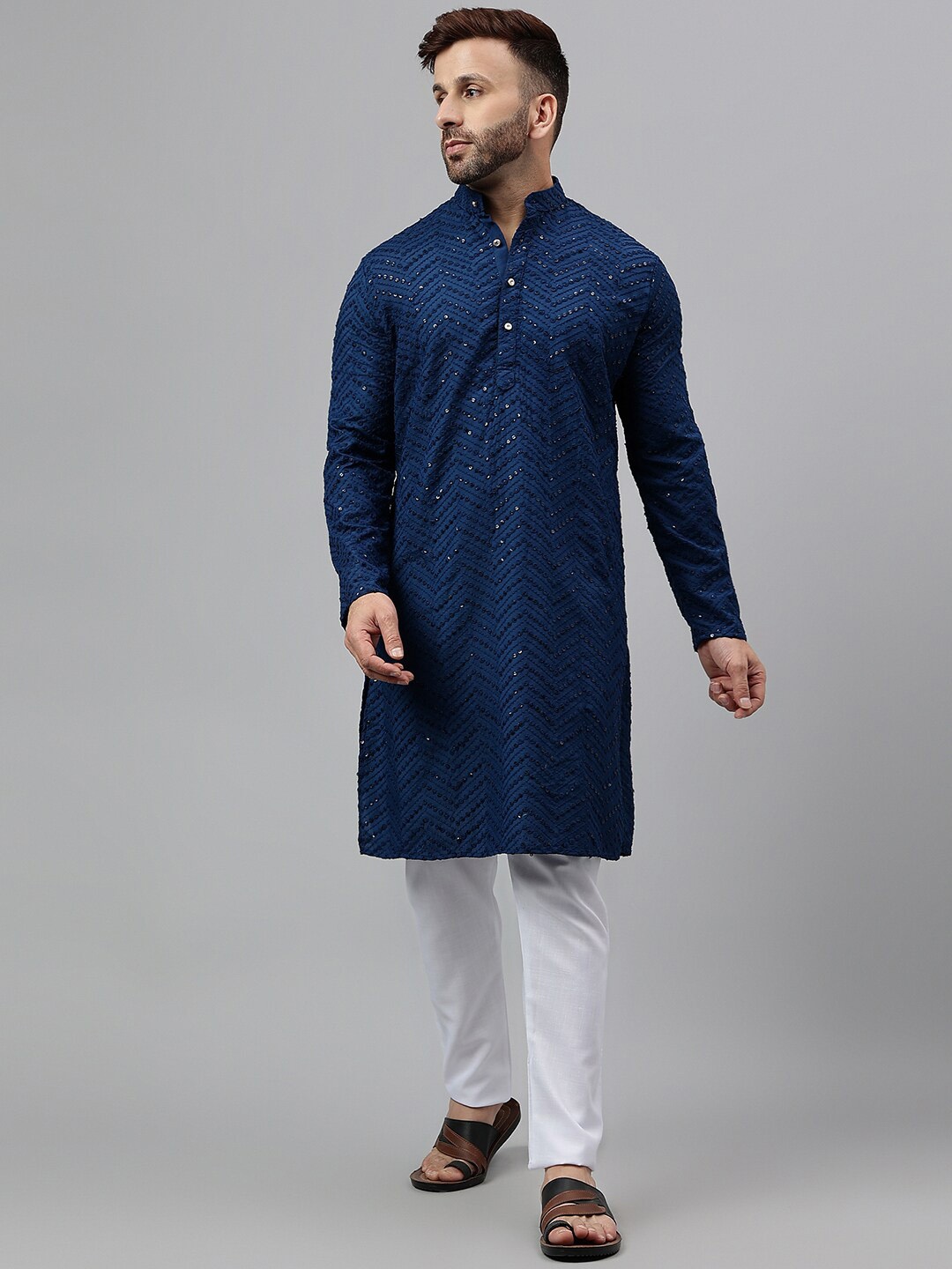 

hangup trend Regular Kurta with Pyjamas, Blue