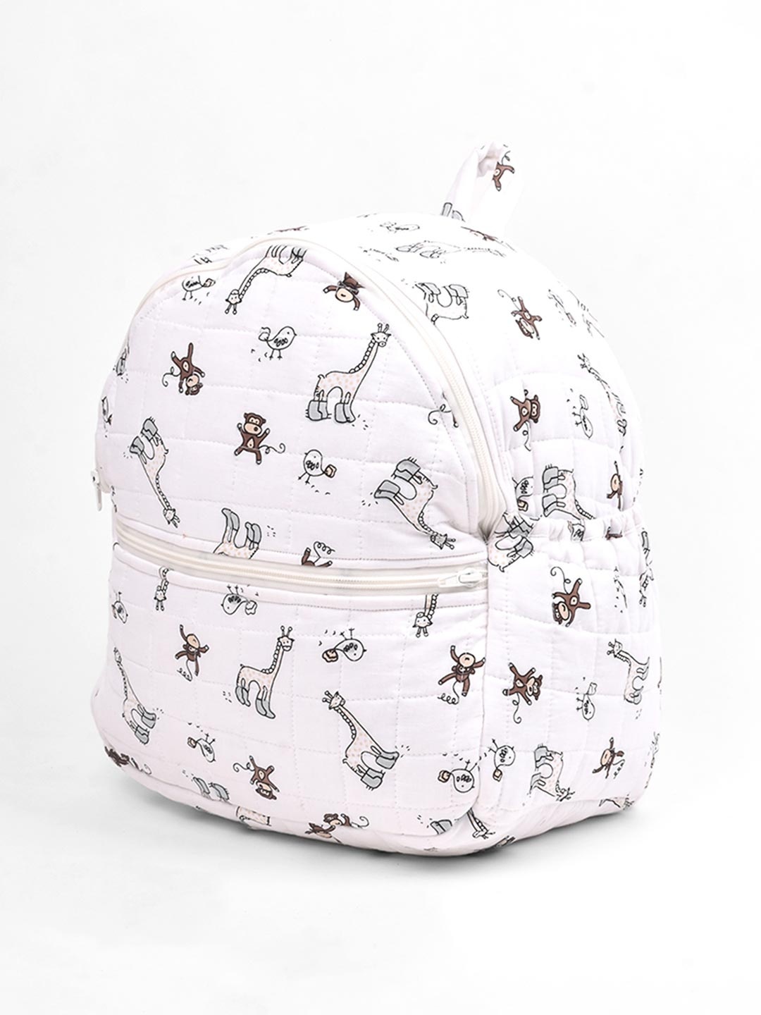 

Moms Home Kids Printed Organic Cotton Diaper Bag, White