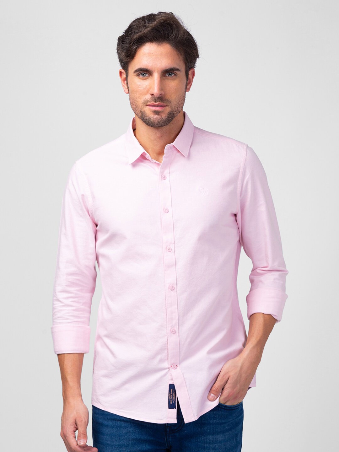 

Being Human Slim Fit Cotton Casual Shirt, Pink