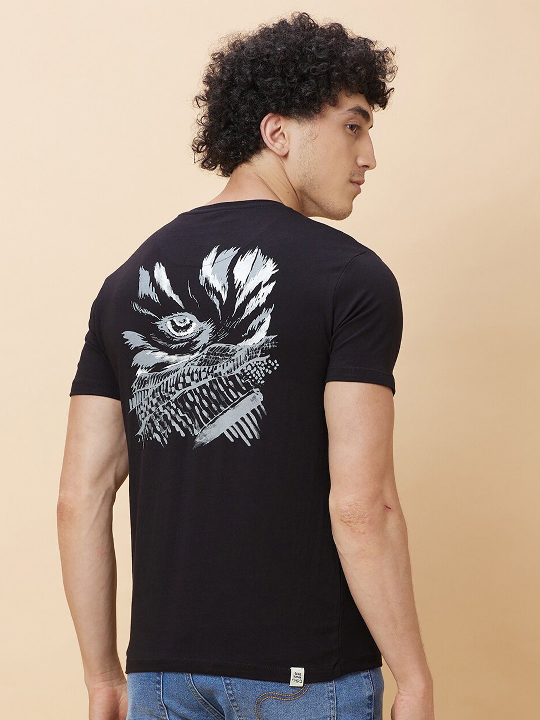 

Being Human Graphic Printed Round Neck Short Sleeves T-shirt, Black