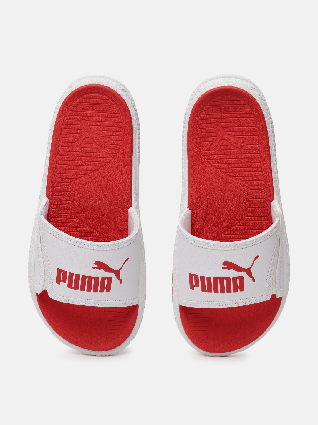 

Puma Unisex Brand Logo Print SoftridePro Slide 24 Sliders, White