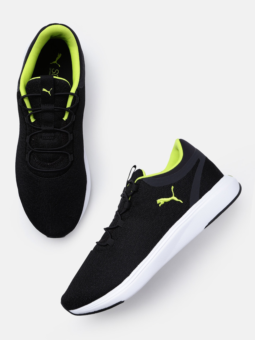 

Puma Unisex Textured Softride Cruise 2 Slip-On Road Running Shoes, Black