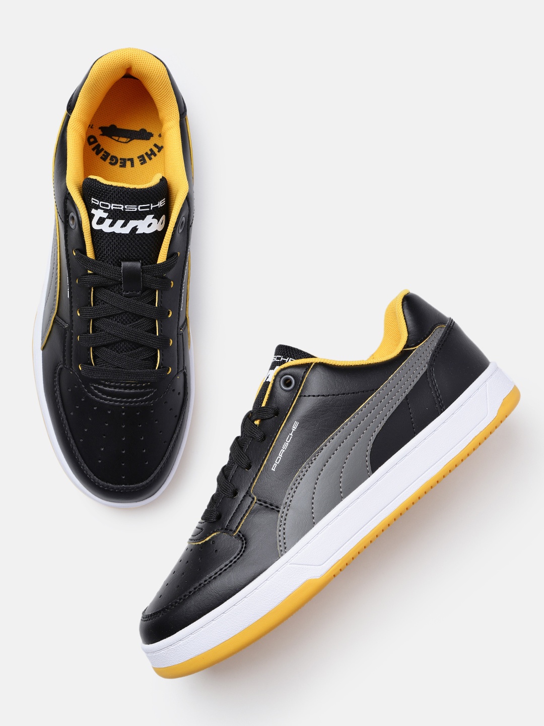 

PUMA Motorsport Unisex Perforated Porsche Legacy Caven 2.0 Sneakers, Black