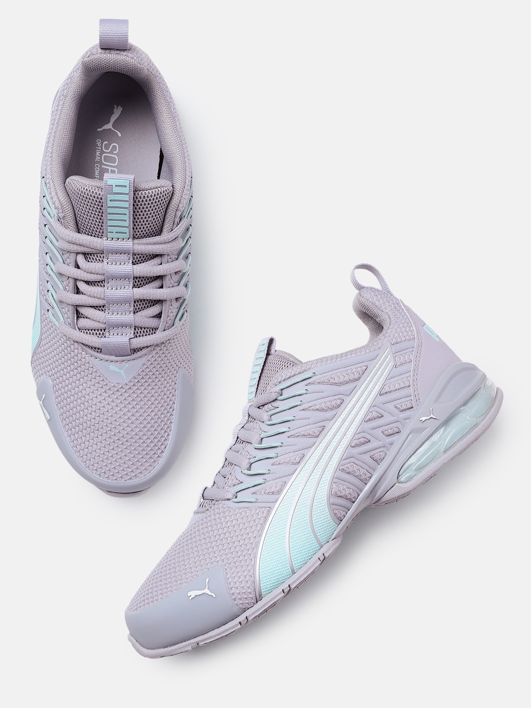 

Puma Women Textured Voltaic Evo Road Running Shoes, Grey
