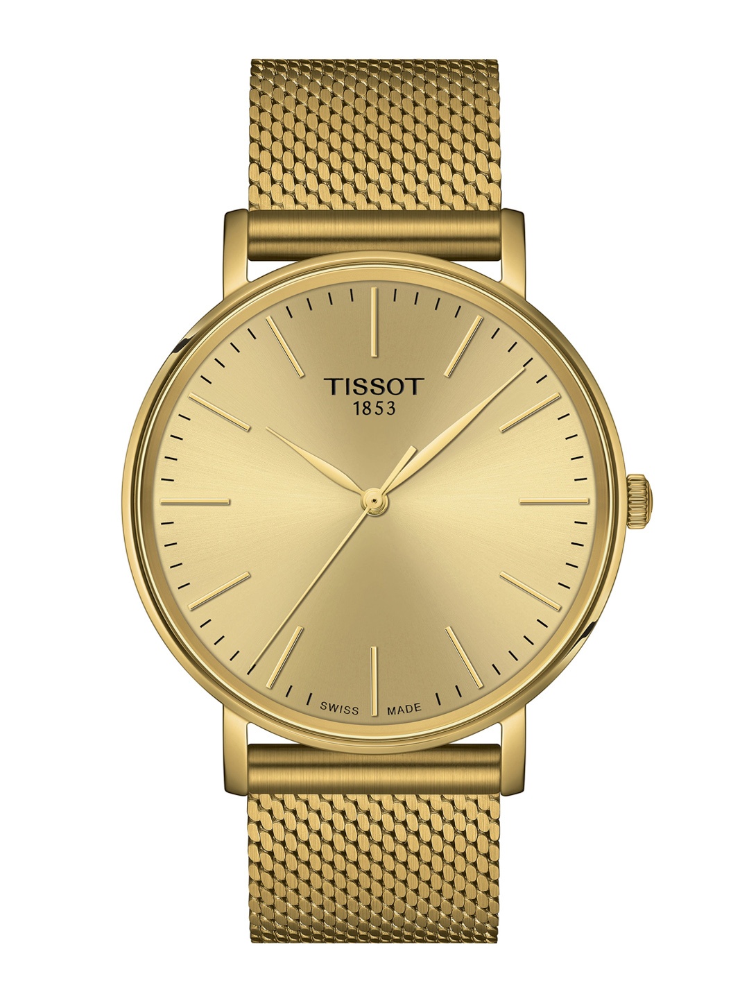 

TISSOT Unisex Stainless Steel Straps Analogue Watch T1434103302100, Champagne