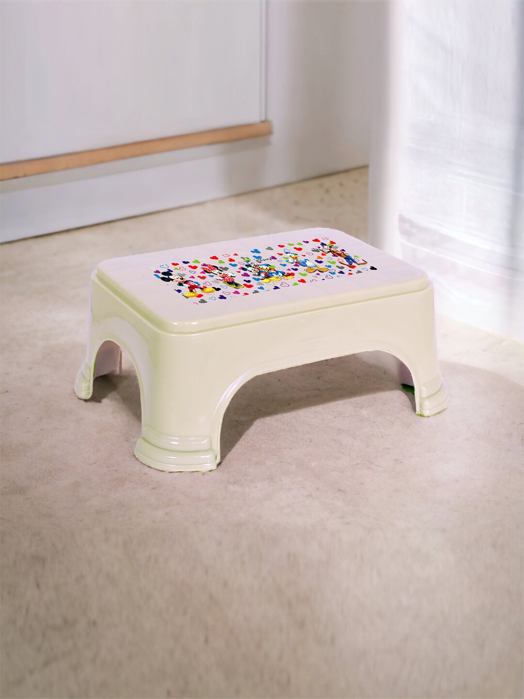

Kuber Industries Grey & Beige 3 Pieces Abstract Printed Plastic Step Stools