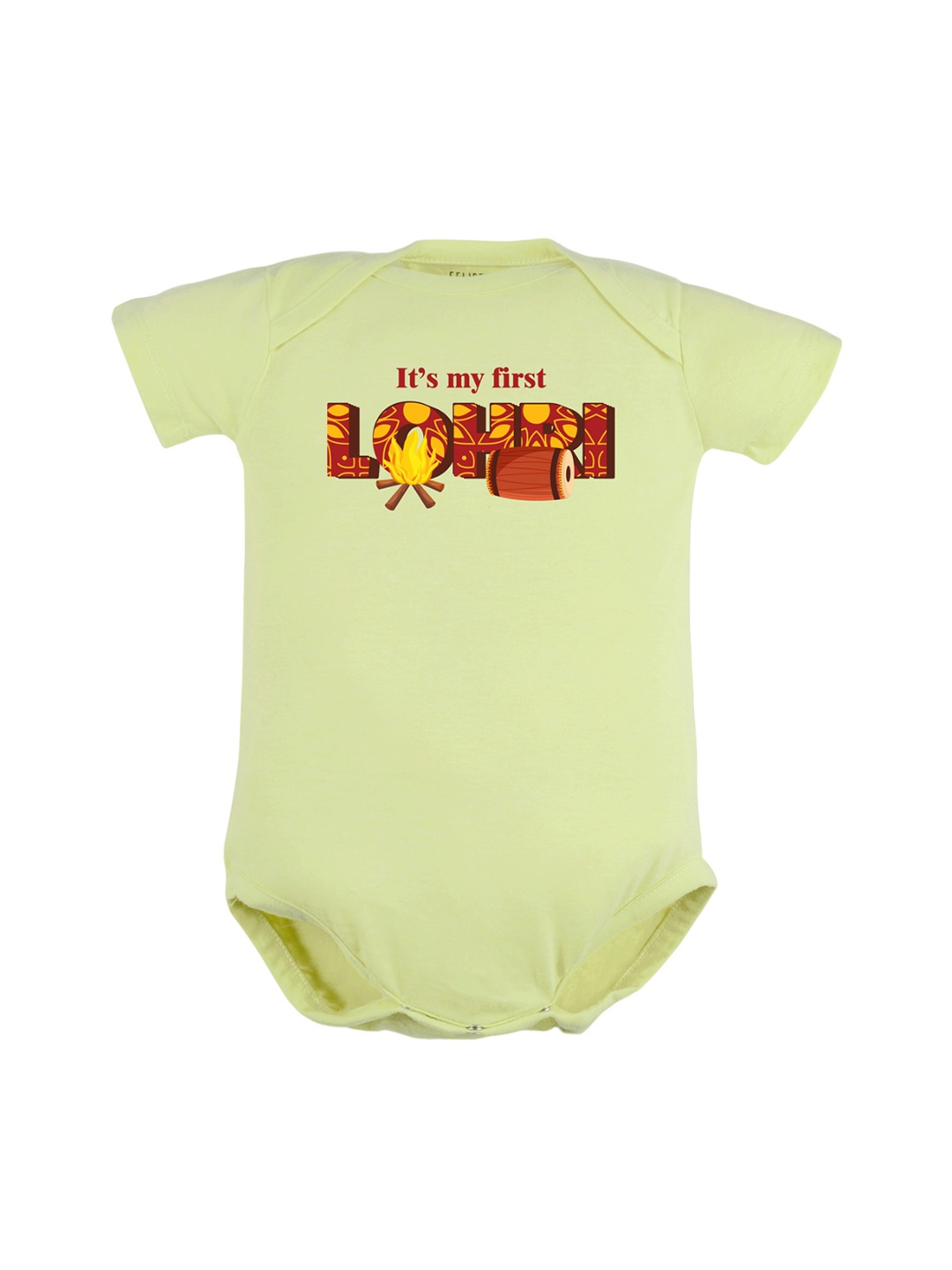 

FFLIRTYGO Infants Printed Pure Cotton Bodysuit, Green