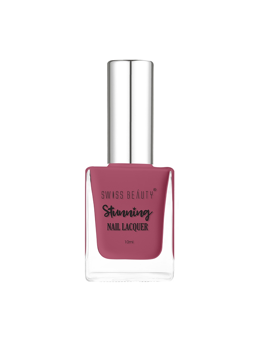 

SWISS BEAUTY Intense Pigmentation Long Stay Stunning Nail Polish 10ml - Dark Mauve 76, Pink