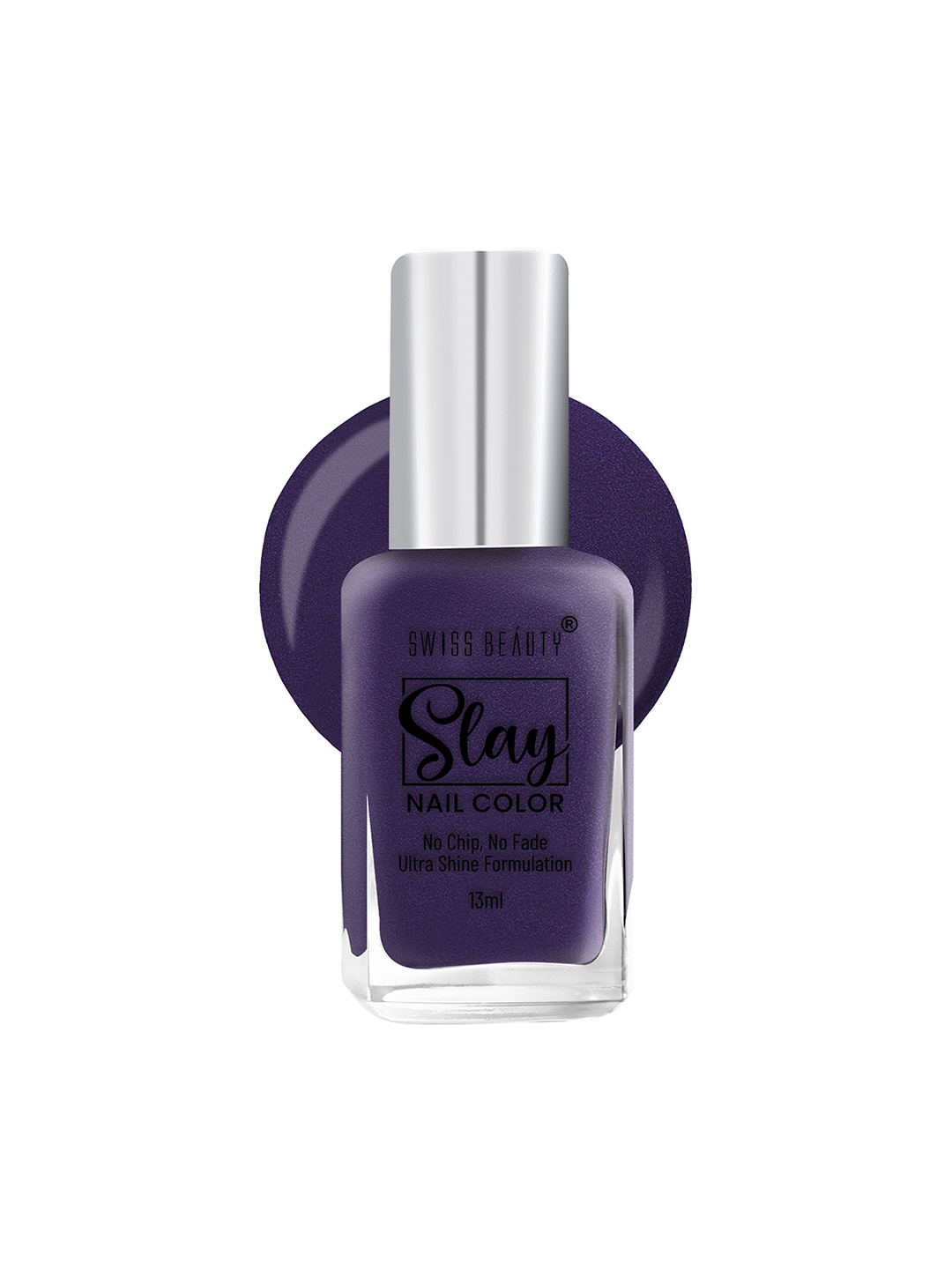 

SWISS BEAUTY Slay Ultra Shine Formulation Nail Colour 13ml - Dark Violet 84, Purple