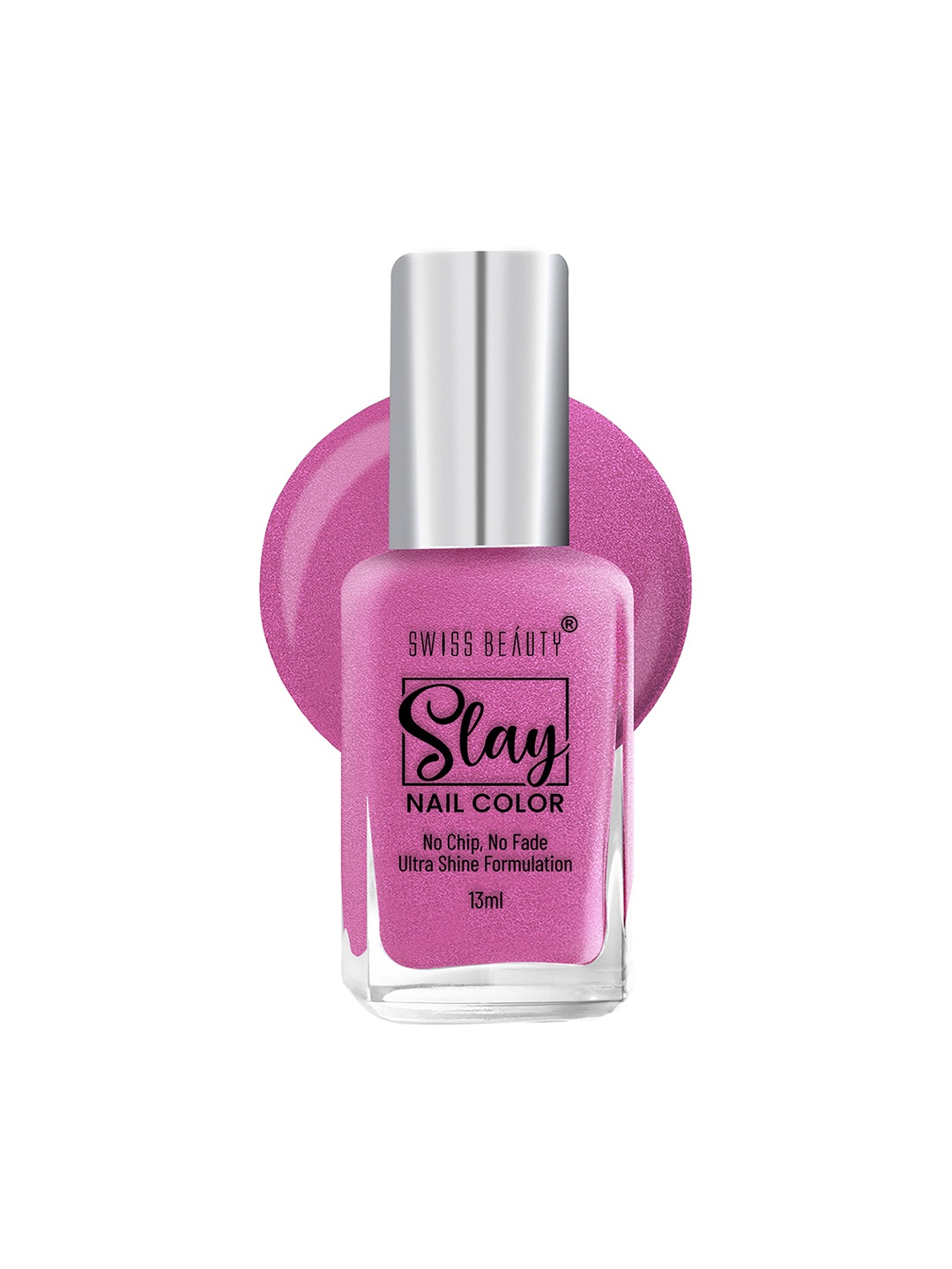 

SWISS BEAUTY Slay Ultra Shine Formulation Nail Colour 13ml - Shimmer Mauve 80, Pink