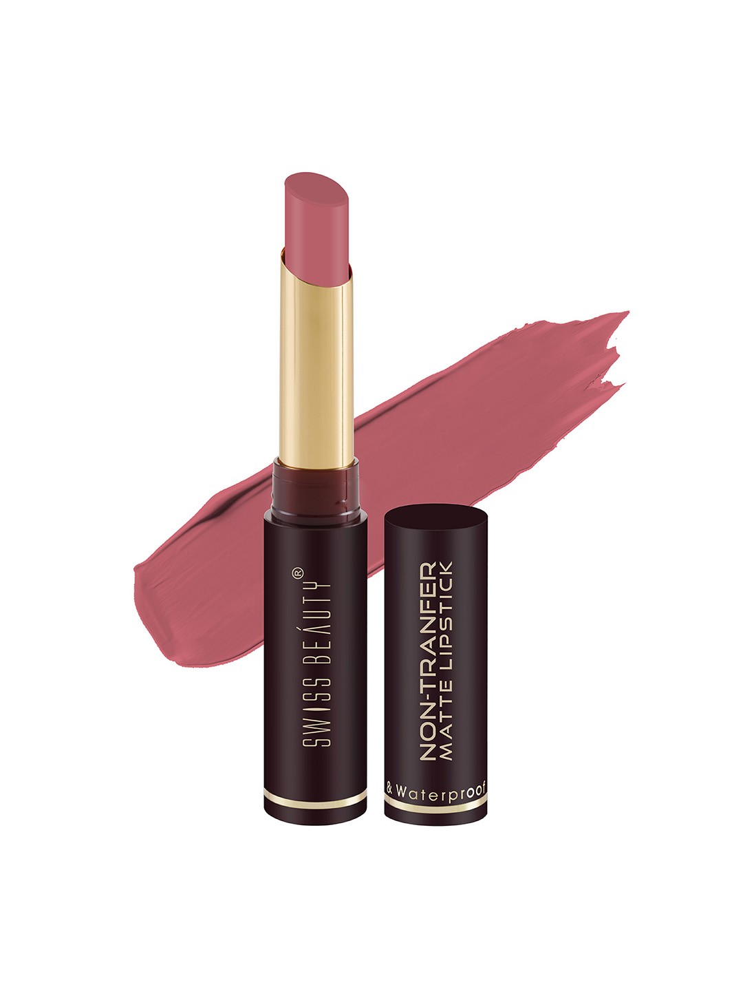 

SWISS BEAUTY Smooth & Waterproof Non-Transfer Matte Lipstick - Berrylicious 27, Pink