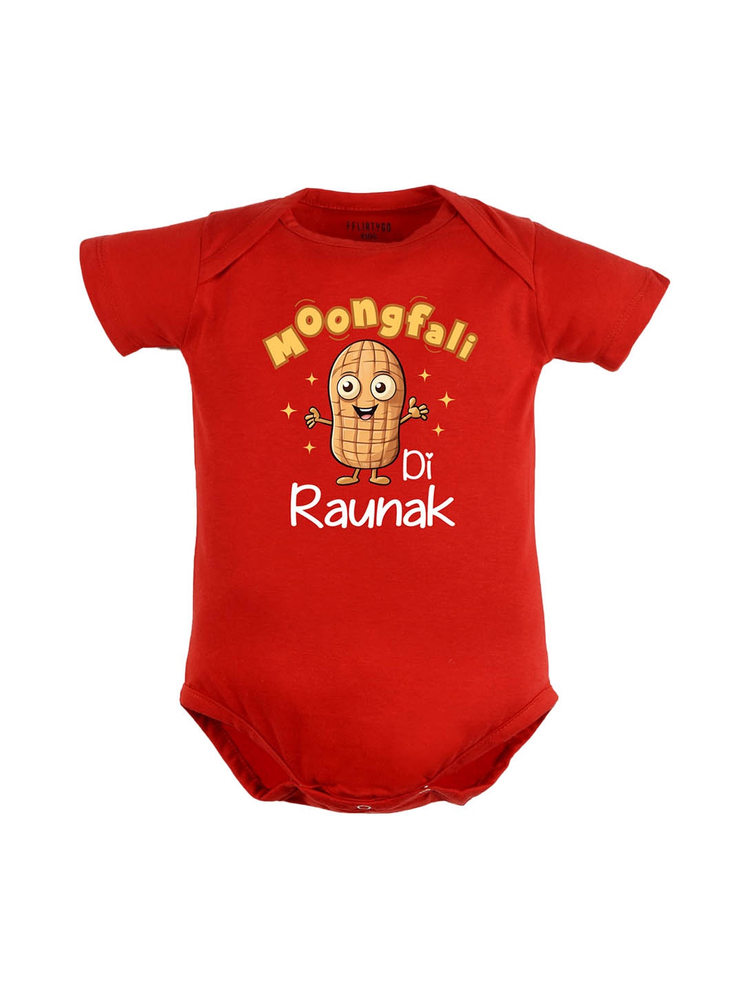 

FFLIRTYGO Infants Kids Printed Pure Cotton Bodysuit, Red