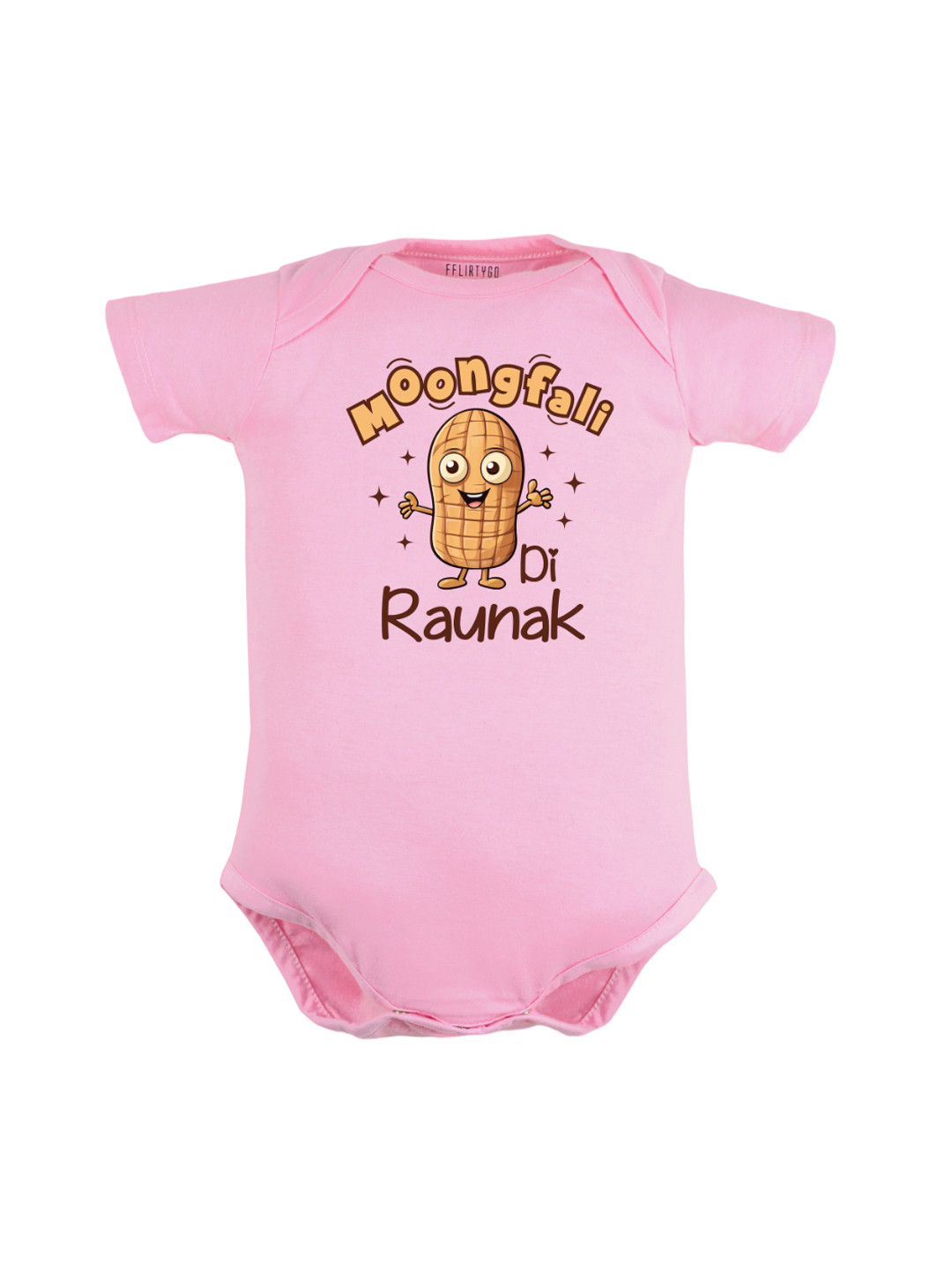 

FFLIRTYGO Infants Kids Printed Pure Cotton Bodysuit, Pink