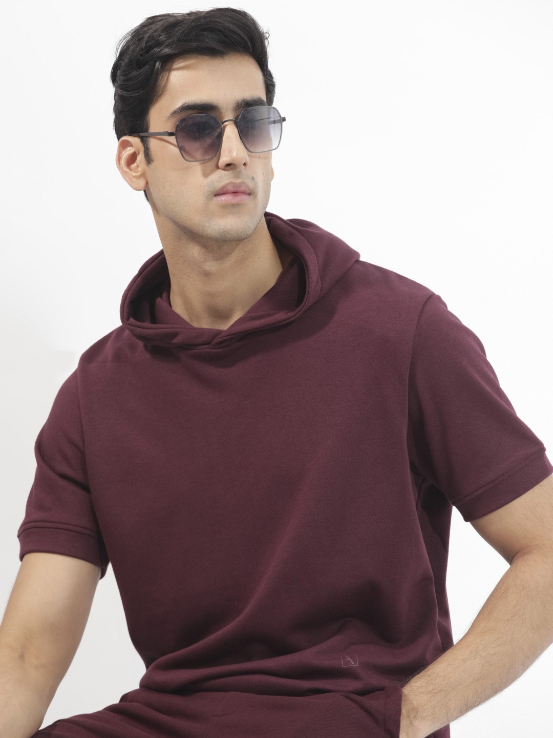 

RARE RABBIT Men Shood Hooded Sweatshirt, Maroon